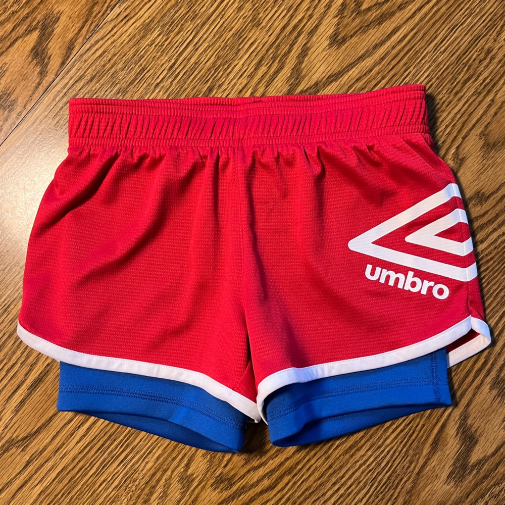 Umbro Red and Blue Kids Shorts